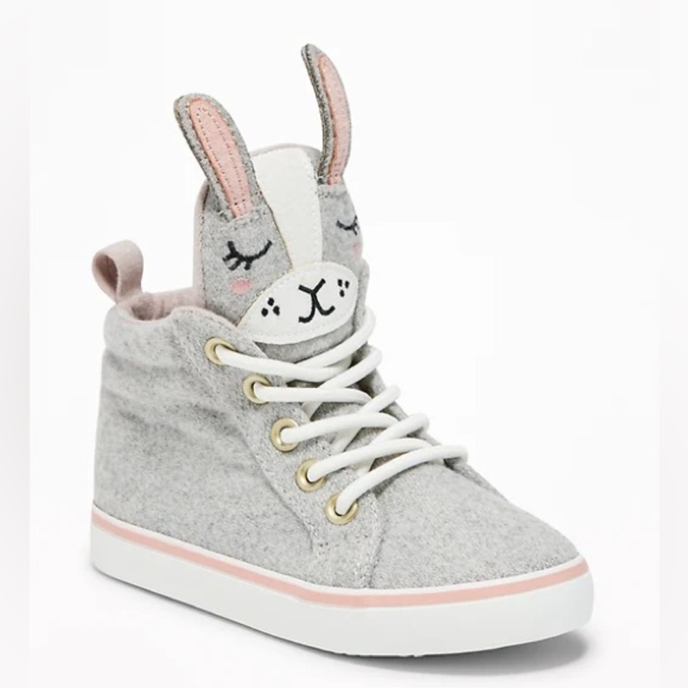 Size 8 girls Bunny Felt high top shoes Old Navy